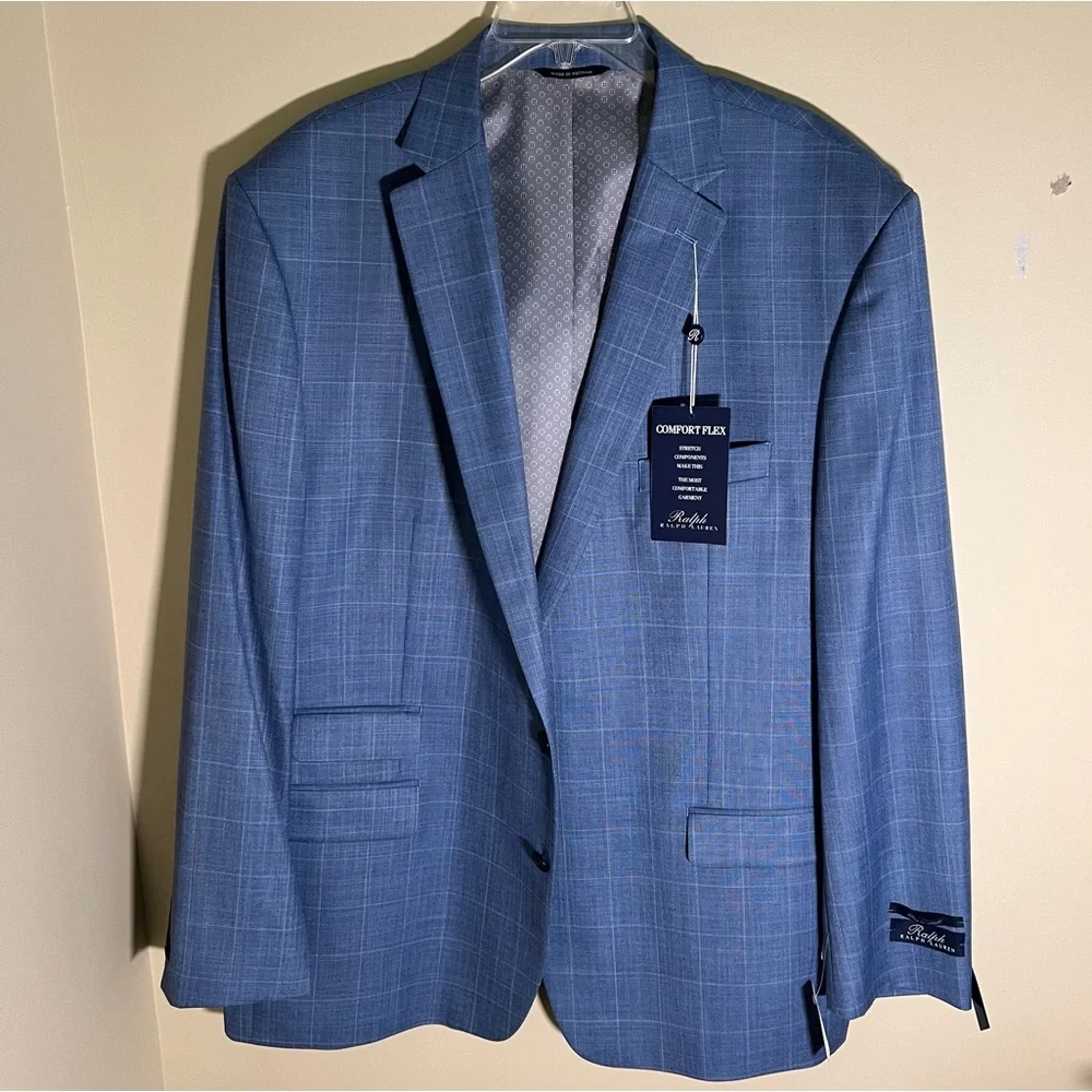 Ralph Lauren Comfort Flex Window Pane Plus Size Sports Jacket - Picture 1 of 4